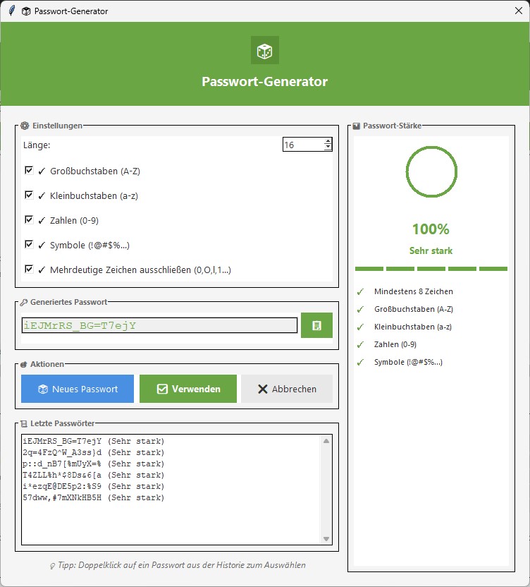 Passwortmanager Screenshot 2