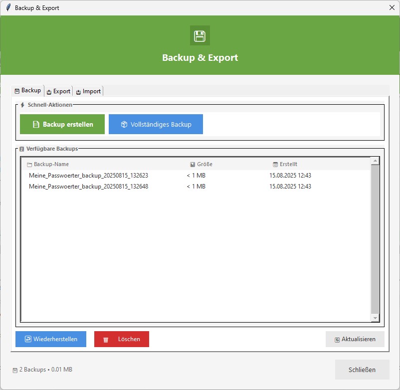 Passwortmanager Screenshot 5